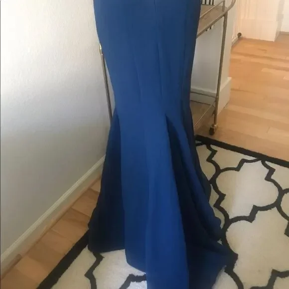 Rubber Ducky Blue Bridesmaid Bridal Maxi Dress